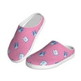 thumbnail image 2 of Daiia French Bulldog Print Women’s Fuzzy Slippers Memory Foam Lightweight House Shoes Cozy Loafer Flannel House Shoes-46/47, 2 of 7