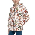 thumbnail image 2 of Pofeuu Gnomes And Autumn Leaves Print Teenage Zipper Hoodie Sweatshirts Hooded Casual Jackets With Pocket For Boys Girls-Small, 2 of 6