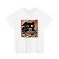 thumbnail image 3 of Men's Ramen Black Cat Japanese Style Graphic Print T-Shirt For Men Casual Short Sleeve Tee 1 Pcs 100% Heavy Cotton - Comfortable Crew Neck, Soft Tees Tops, 3 of 6