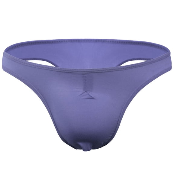 Mens Seamless Thong Underwear - No Show Lightweight Breathable for Daily & Gym, Purple, One Size Fits Most 28-36 Inch,Size Free Size