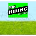 thumbnail image 1 of Now Hiring Apply Today (18" x 24") Yard Sign, Includes Metal Step Stake, 1 of 6