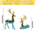 thumbnail image 4 of Christmas Reindeer Tabletop Decor, 2-Piece Resin Deer Statues for Entryway Tables, Desks and Wine Cabinets, 4 of 4