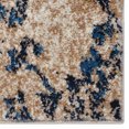 thumbnail image 5 of Rugsotic Carpets Machine Made Heatset Polypropylene Area Rugs - 4'4''X6'4'', Rectangle Shape, Beige Blue Color, Floral Modern Design, High Pile Machine Made Area Rugs For Living Room (M00011), 5 of 5