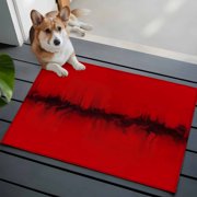 Entryway Rug 2'x3', Red Black Ombre Small Rug for Kitchen Bathroom Door Mat Indoor Entrance, Modern Abstract Art Non-Slip Area Rugs Floor Mats Carpet Front Door Rugs