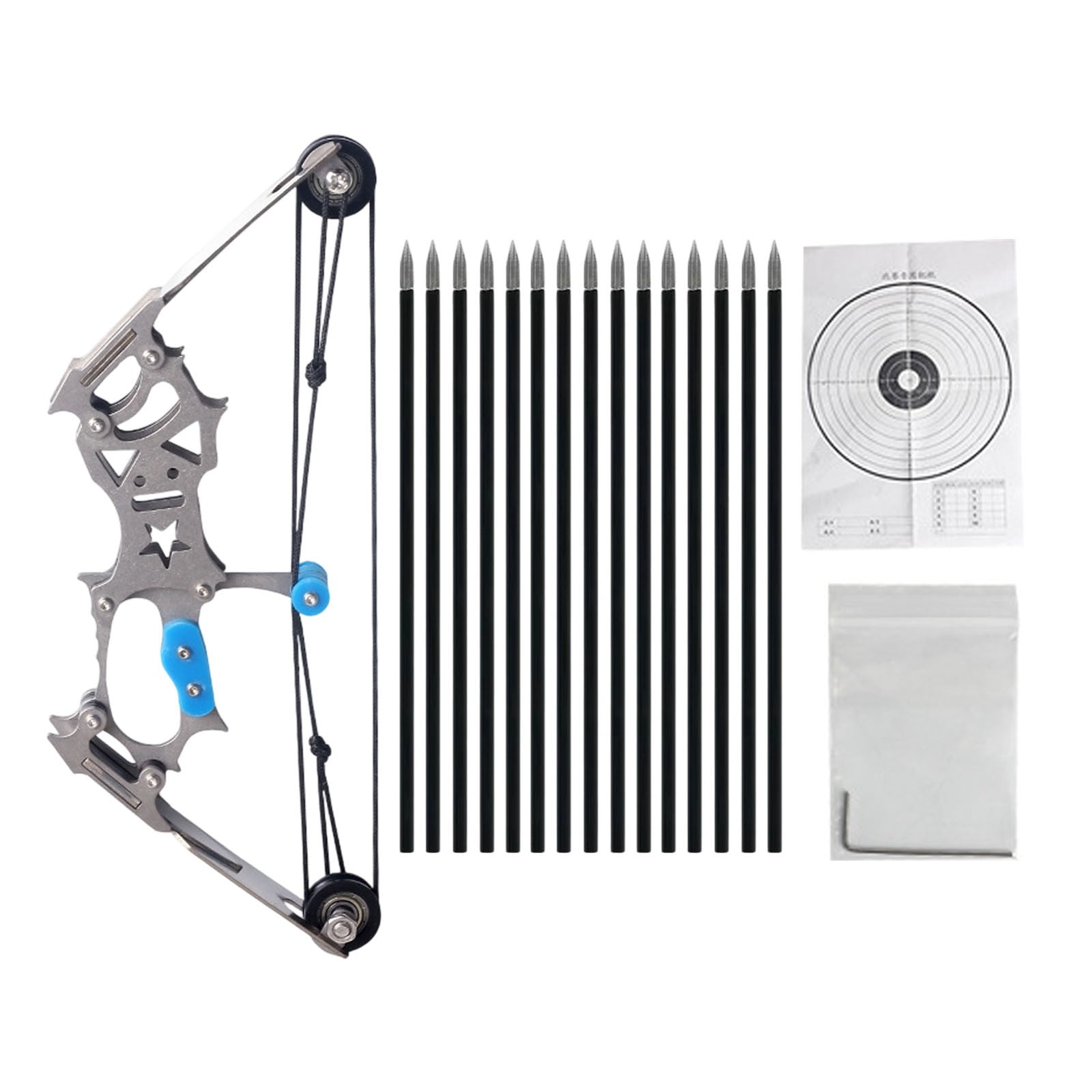 Mini Arc Composé De Poche 20 Cm - Kit Tir à L'arc Pour