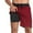 Brick Red, variant on 9 Inch Men Swim Trunks with Mesh Lining Solid Quick_Dry Breathable Pockets for Summer Beach Cruise Water Park Gym Running