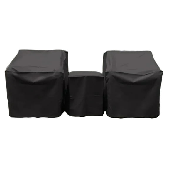 Outdoor Patio Furniture Covers 3-Piece Set, Waterproof Conversation Set Covers for 2 Chairs & Coffee Table, UV Resistant Protection, Black