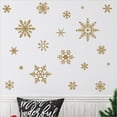 thumbnail image 2 of Winter Snowflakes Christmas Decals and Decor Vinyl Lettering Decal Stickers Self Adhesive - Large Set- Qty 22 - Sizes Range from 3"-9" - Color: Metallic Gold, 2 of 7
