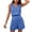 Blue, variant on MuXiKeJi Clothes Womens 2 Piece Short Sets Crochet Knit Striped Summer Short Sleeve Shirts Beach Cover Up Travel Vacation Outfits
