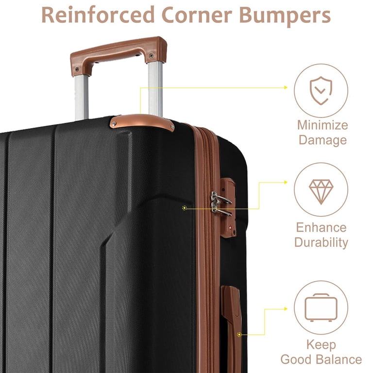 Euroco 24" Hardshell Checked Luggage, Expandable Suitcase photo 4