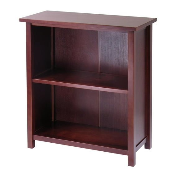 Coastal Craftsman Storage Shelf Bookcase - 3 Tier Brown Finish - 28"D x 13"W x 30"H
