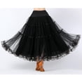 thumbnail image 4 of de salón para mujer, ropa , vestido de traje para mujer, larga escalonada clásica latina para adultos , negro Sunnimix vestido de baile latino, 4 of 8