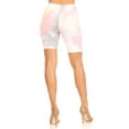 thumbnail image 3 of Women's Casual Tie Dye Printed Elastic High Waist Stretch Biker Shorts, 3 of 4