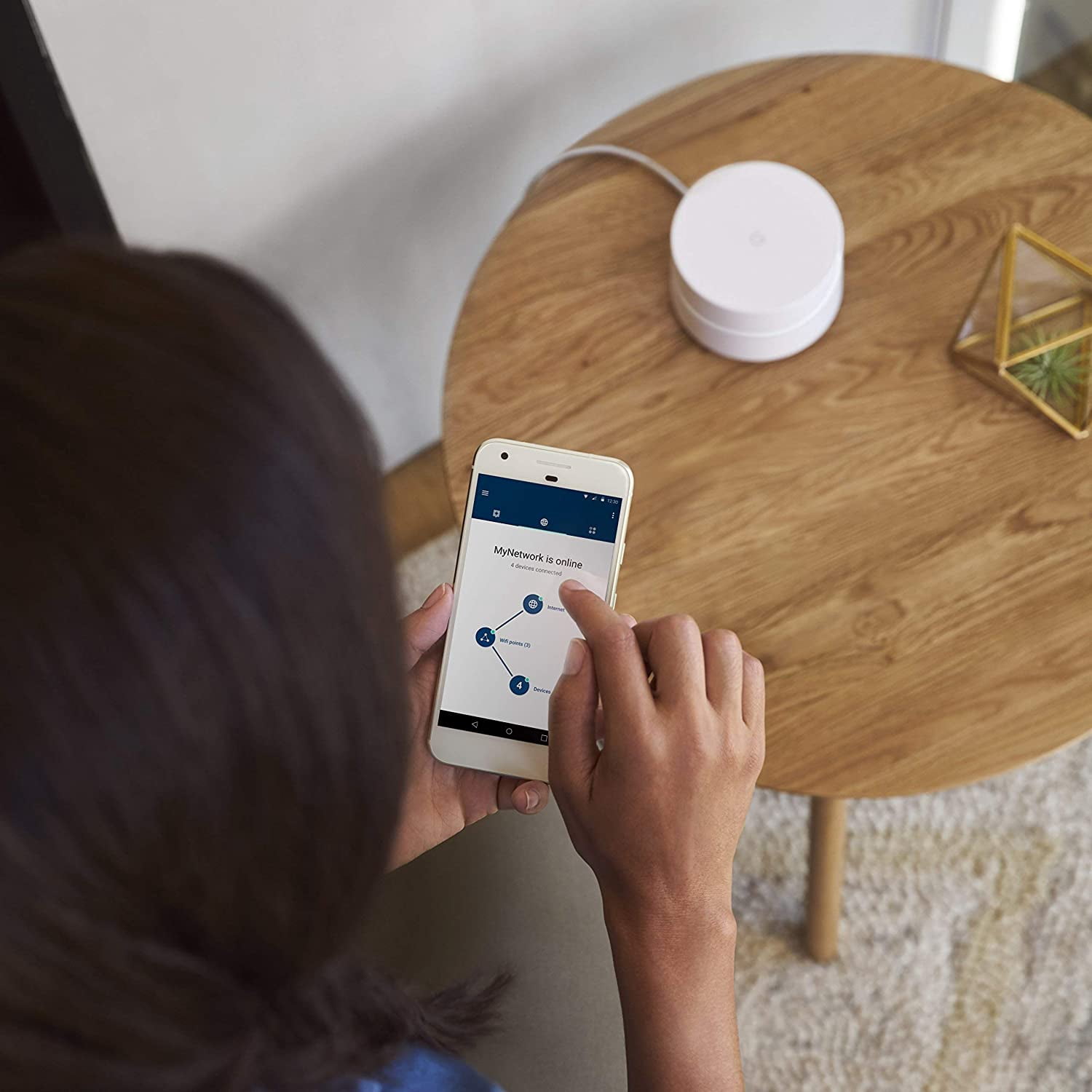 Restored Google Wi-Fi System 1-Pack Mesh Router White (Refurbished)