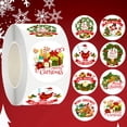 thumbnail image 2 of 500 pegatinas navideñas de Papá Noel, pegatinas de Feliz Navidad, pegatinas redondas para regalo, etiquetas de sello de Felices Fiestas, suministros para fiestas, 2 of 5