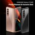 thumbnail image 3 of SaniMore for Samsung Galaxy Z Fold 3 Electroplating Folding Case, Rugged PC High Transparent [Not Yellowing Technology] Full Body Protective Case for Samsung Z Fold 3 Women Men, Clear, 3 of 8