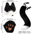 thumbnail image 2 of Jiibva Furry Fox Wolf Set with Mask Tail Paw Gloves for Anime Fancy Dress Accessories Halloween Christmas, 2 of 7