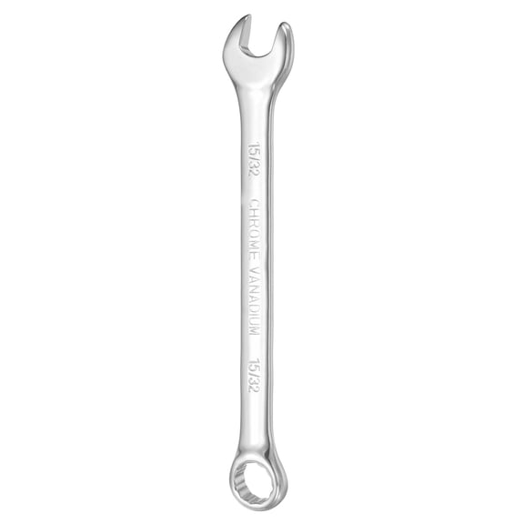 Uxcell Combination Wrench 15/32" Open End 10-Degree Offset 12-Point Box End Double Ended Wrenches Spanners Tools for Household Automotive Machinery DIY Repair