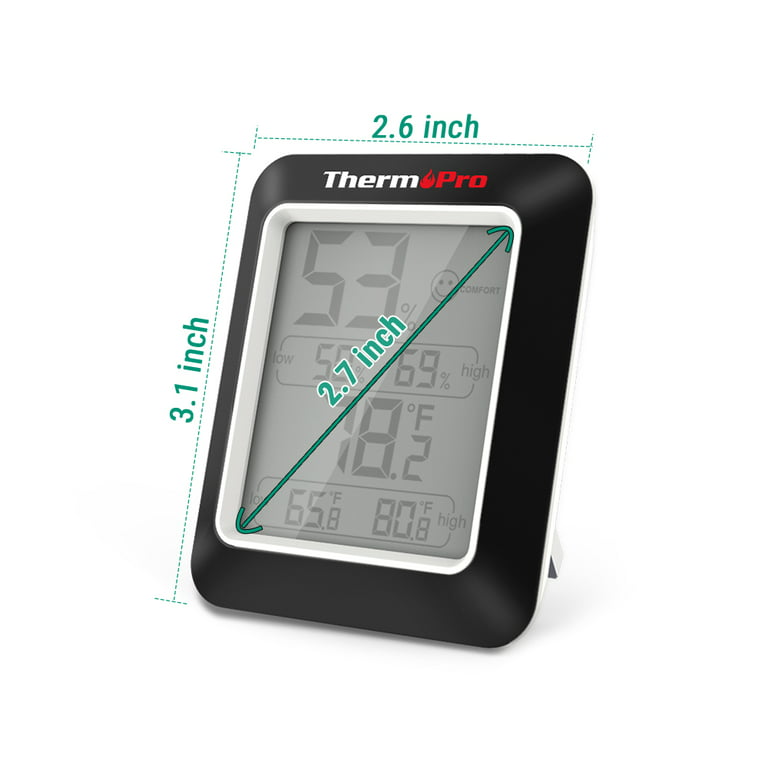 ThermoPro TP55 Temperature Humidity Monitor Indoor Thermometer Humidity Meter Digital Hygrometer with Jumbo Touchscreen & Backlight