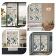 thumbnail image 7 of Teal Tulip Butterfly Window Privacy Film, Beige Turquoise Floral Farmhouse Wooden Static Cling UV Sun Blocking Heat Control Window Tint Day and Night, Non-Adhesive One Way Privacy Cover 23.6''x59'', 7 of 7