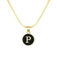 thumbnail image 1 of SIfdSeng Collier Initiale 26 Forme Ronde Chaîne Alphabet 26 Collier Alphabet A Z Initiale 26 Colliers Dorés pour Femmes Filles, 1 of 4