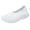 White, variant on HEWUQI Women's Walking Shoes with Arch Support Breathable Woven Slip on Comfortable Insole Lightweight Antiskid Sneakers for Nursing White Size 7.5