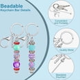 thumbnail image 2 of 30Pcs Beadable Keychain Bars, Keychains Bar Blanks DIY Beaded Kit Making Bead, 2 of 6