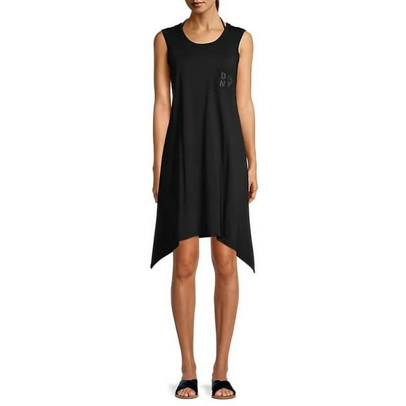 DKNY BLACK Mesh Swim Coverup Dress, US Small/Medium