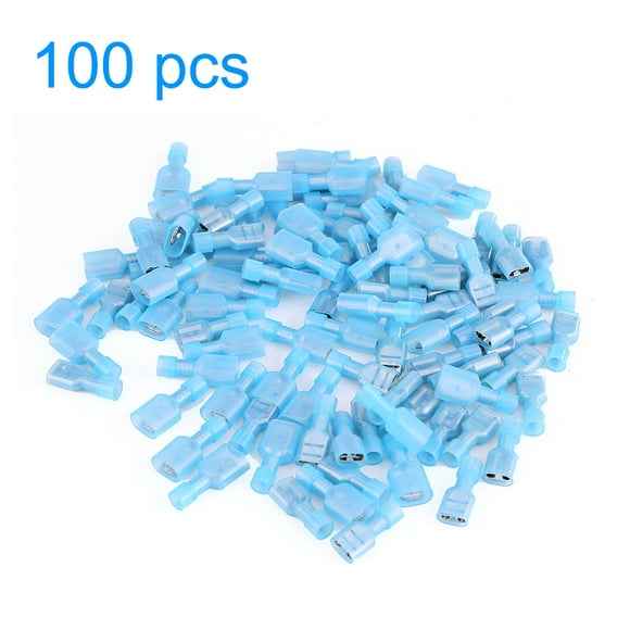Connecteurs Terminal Femelle Mâle, 100 Pcs Bleu 16-14AWG Pelle Isolée Mâle Femelle Pelle Isolée Multifonctionnelle