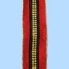 Red, Black and Gold Woven Diamond Wedding Craft Holiday Ribbon 2.5" x 60 Yards