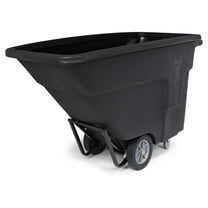 1 Cubic Yard 825 lbs. Capacity Utility Duty Nestable Tilt Truck - Black