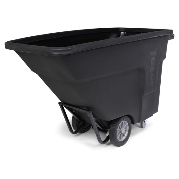 1 Cubic Yard 1200 lbs. Capacity Standard Duty Nestable Tilt Truck - Black