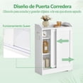 thumbnail image 3 of Armario de Baño, Armario de Baño, Armario de Cocina, Estantería Ajustable, Ahorro de Espacio, 60 x 20 x 80 cm (Blanco), 3 of 7