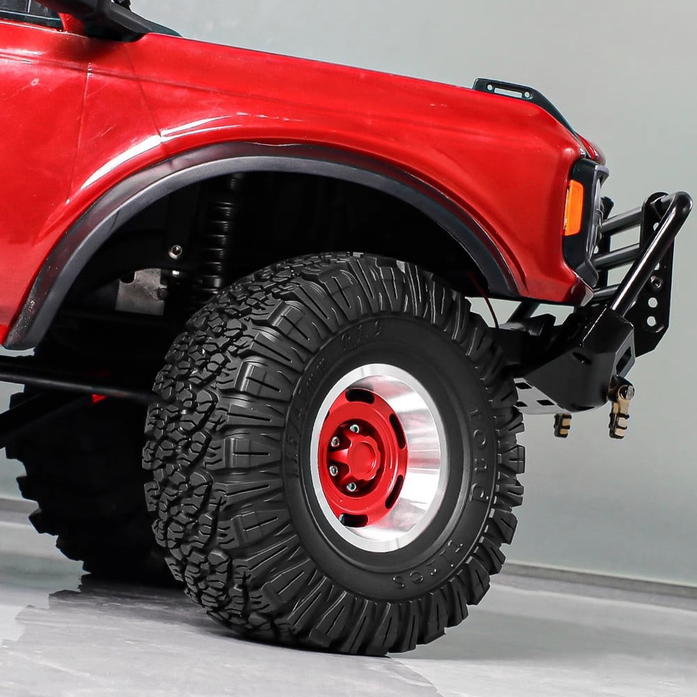 Wheel Rims for Car Toy Remote Control Crawler Car Metal Accessories for Toy Car Collectors Beadlock Wheel Rims