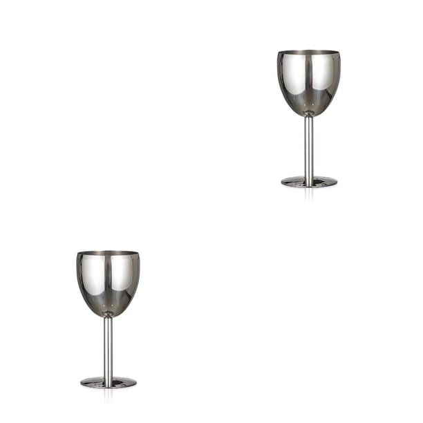Naiovety Copa de vino tinto pulido de un solo nivel de acero inoxidable fiesta Barware inastillable taza utensilios para beber para Bar restaurante Type2 NO2 Naiovety CBP160601