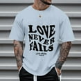 thumbnail image 2 of Sngxgn Men's Crewneck T-Shirt Lightweight Fit Active Athletic (Light Blue,M), 2 of 4