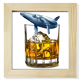 thumbnail image 1 of Beer Cup Iceberg Whale Art Deco Fashion Square Picture Frame Wall Tabletop Display, 1 of 3