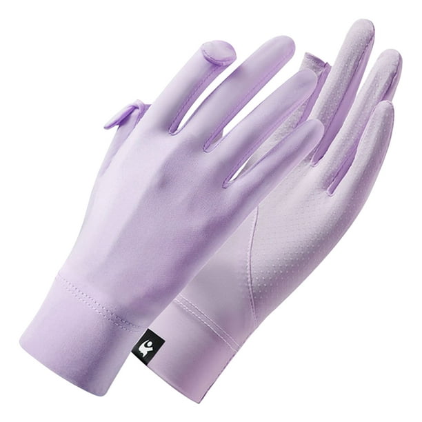 Pntutb Kitchen Supplies Clearance Ice Silk Sunscreen Gloves Summer Thin  Cycling Driving Anti-Ultraviolet Silicone Non-Slip Outdoor Riding Gloves 