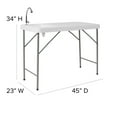 thumbnail image 4 of Flash Furniture Wesley 4' Portable Fish Cleaning Table/Folding Camping Table with Sink, White, 4 of 15