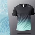 thumbnail image 2 of NIEWTR Men's Workout Quick Dry T-Shirts Short Sleeve Lightweight Stretch Sport Shirts Tee for Running, Beach, Gym(Green,2XL), 2 of 6