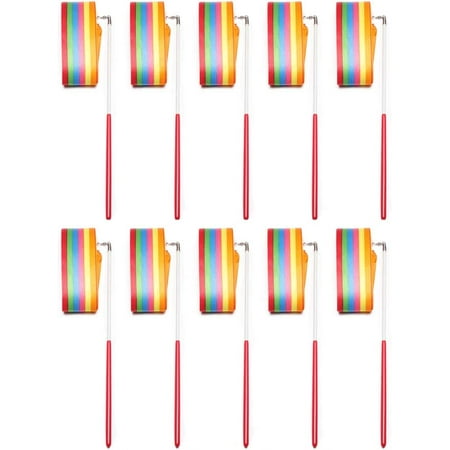 10pcs 2 Meter Art Rhythmic Gymnastics Ribbon Twirling Baton Rod, Gym