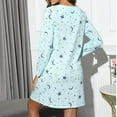 thumbnail image 5 of American Trends Womens Long Sleeve Nightgowns Cotton Sleep Shirt for Women Soft House Dresses, 5 of 7
