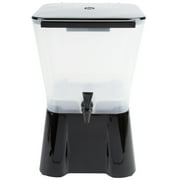 Tablecraft 953 3 Gallon Square Black Beverage / Juice Dispenser