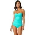 thumbnail image 2 of Anne Cole Womens Reef Green Twist Front Bandeaukini Swim Top Large/Reef Green, 2 of 3