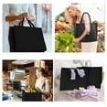 thumbnail image 5 of GASTROPOD Set of 3 Reusable Grocery Bags,Large Foldable Heavy Duty Bag,Shopping Tote Produce Bag with Reinforced Handles & Thick Plastic Support Bottom,Black Washable Storage,Utility Tote, 5 of 7