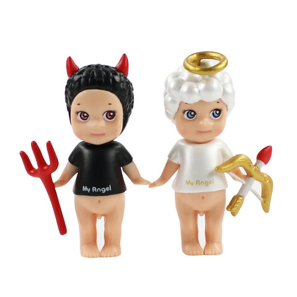 2pcs/set 8cm sonny angel animals series doll kawaii cartoon kewpie doll  baby toys mini figure model toy doll kids gifts Color:as picture show 