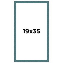 19x35 Frame Blue Rustic Barnwood Solid Wood Picture Frame Width 1.25 Inches | Interior Depth 0.5