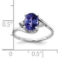 thumbnail image 2 of Primal Gold 14 Karat White Gold 8x6mm Oval Tanzanite and AA Diamond Ring, 2 of 4