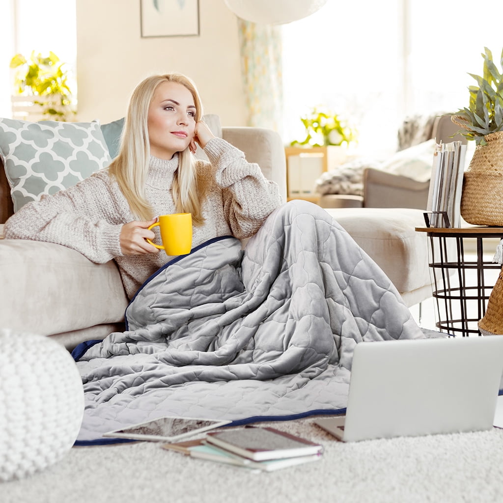 Christmas Gift Reversible Weighted Blanket for Adult 20 lbs, 72 x 80