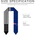 thumbnail image 6 of Cook Islands Mix United States Black American Flag Graduation Stole Shawl Sash Scraf Gift For Abroad Student International Study, 6 of 6
